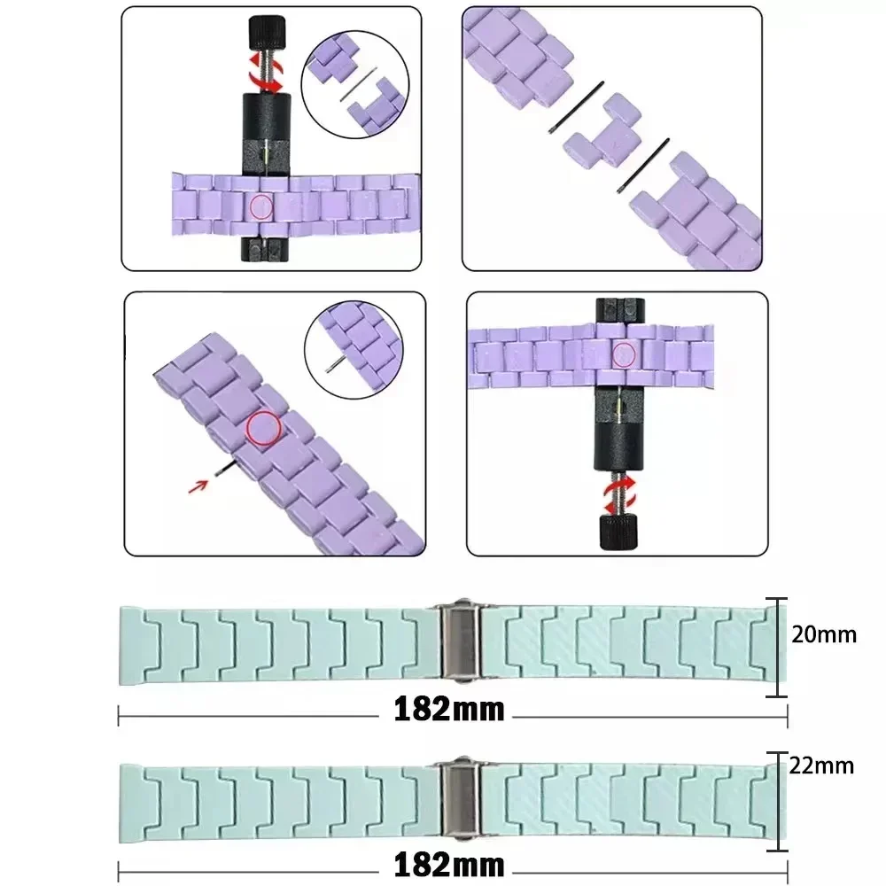 Bracelet en fibre de carbone pour Samsung Galaxy Watch 5 Pro/4/6, 20mm, 22mm, 46mm, Active 2 40mm, 44mm, Huawei GT4/2/3 Pro Band