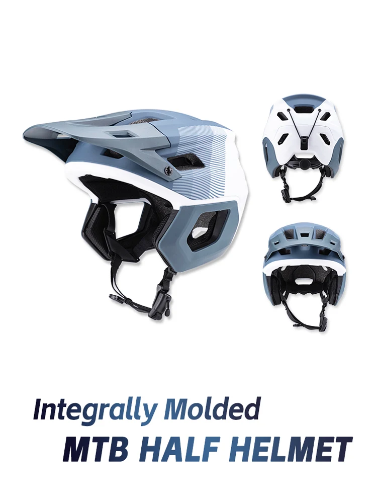 AliExpress Mtb Bicycle Half Helmet with Ear Pad 16 Air Vents Bike Helmet Man Magnetic Buckle Cycling Casco Blue Ce Safety Cap for Outdoor