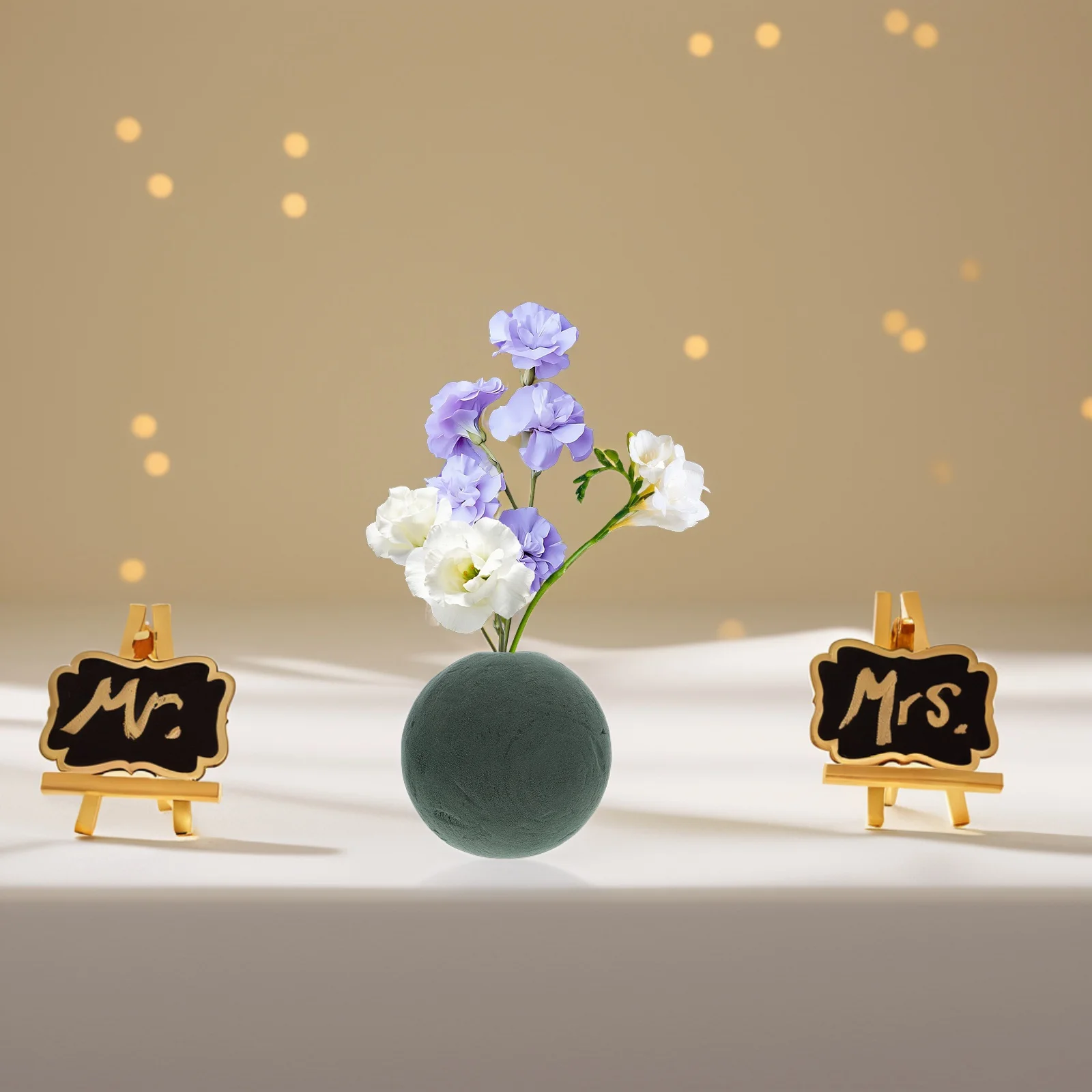 

2pcs Simulated Flower Foam Spheres Durable Artificial Water Absorbing Round Floral Foam for Wedding Home Decor Arrangements