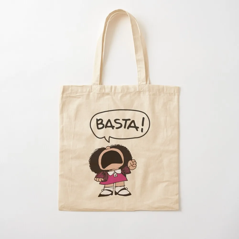 Mafalda Enough! Tote Bag tote bag university Women's handbag canvas shopping bag