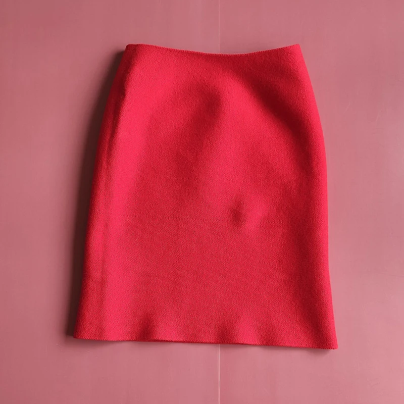 Mädchenrock Frühling und Herbst Baby-Bleistiftrock Elastisch Slim Fit One Step Rock Roter Freizeitrock für Kinder – Detail 5
