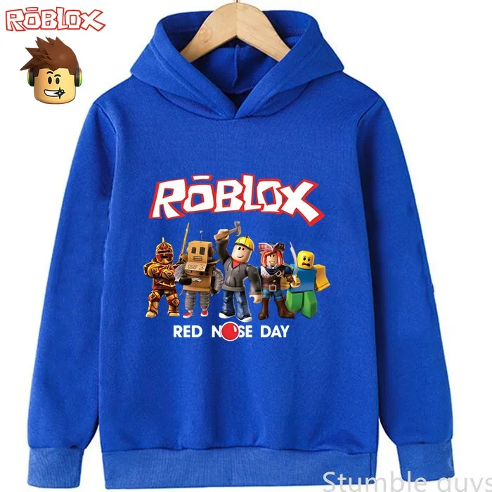 Sudadera con capucha informal Roblox para niños de 3 a 12 años, ropa de moda con estampado de elementos de juego en 3D de otoño para niños y niñas