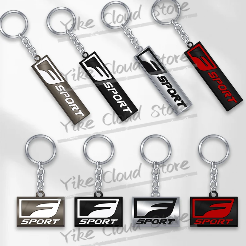 F Sport Emblem Car Keychain Badge For Lexus IS200T IS250 IS300 RX300 LX570 ES350 CT NX GS ISF RX ES Keyring Metal Key Chain Ring