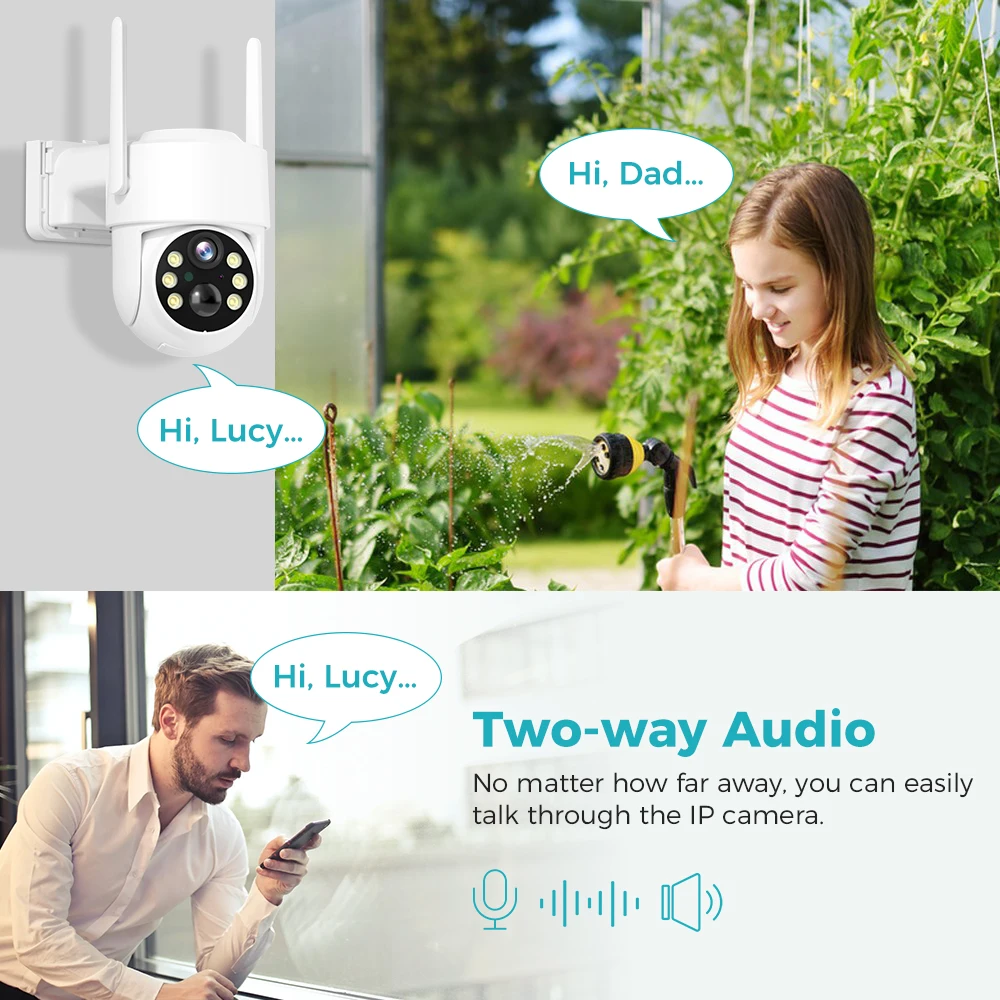 4MP WiFi Solar Camera Outdoor Night Vision PTZ IP Camera With Solar Panel Recharge Battery CCTV Video Surveillance Cameras