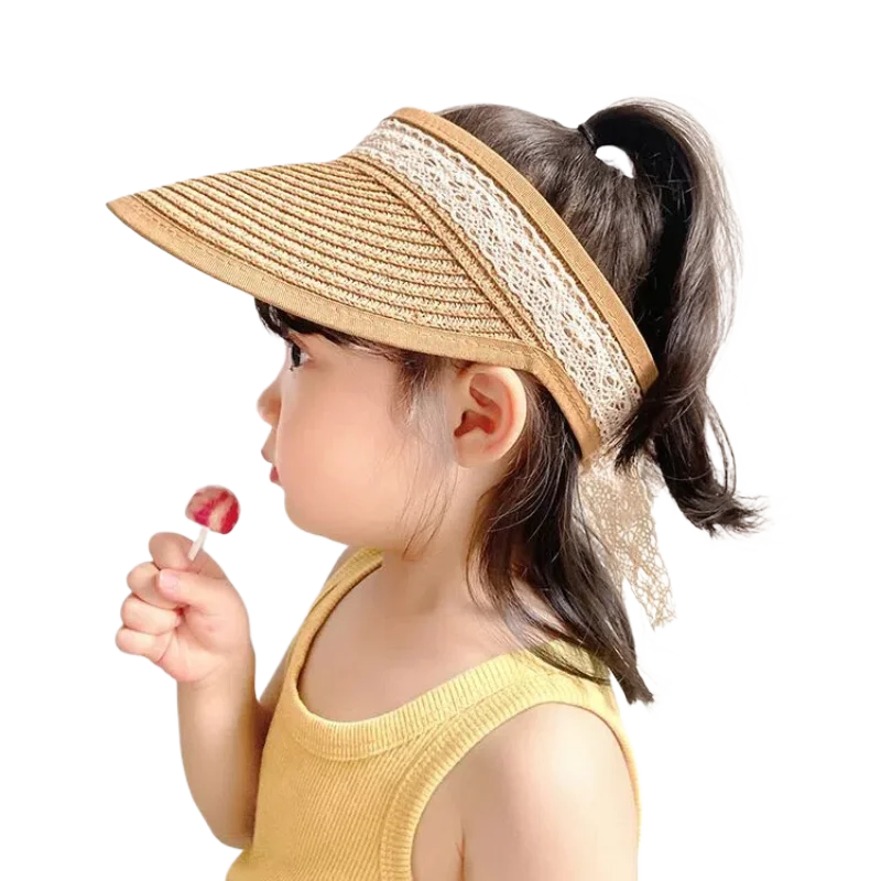 

Brand Oohmy Girls Straw Hat Toddler Kid Summer Caps with Bowknot Beach Sun Protection Outdoor Caps 2 3 4 5 6 7 8 Years Old