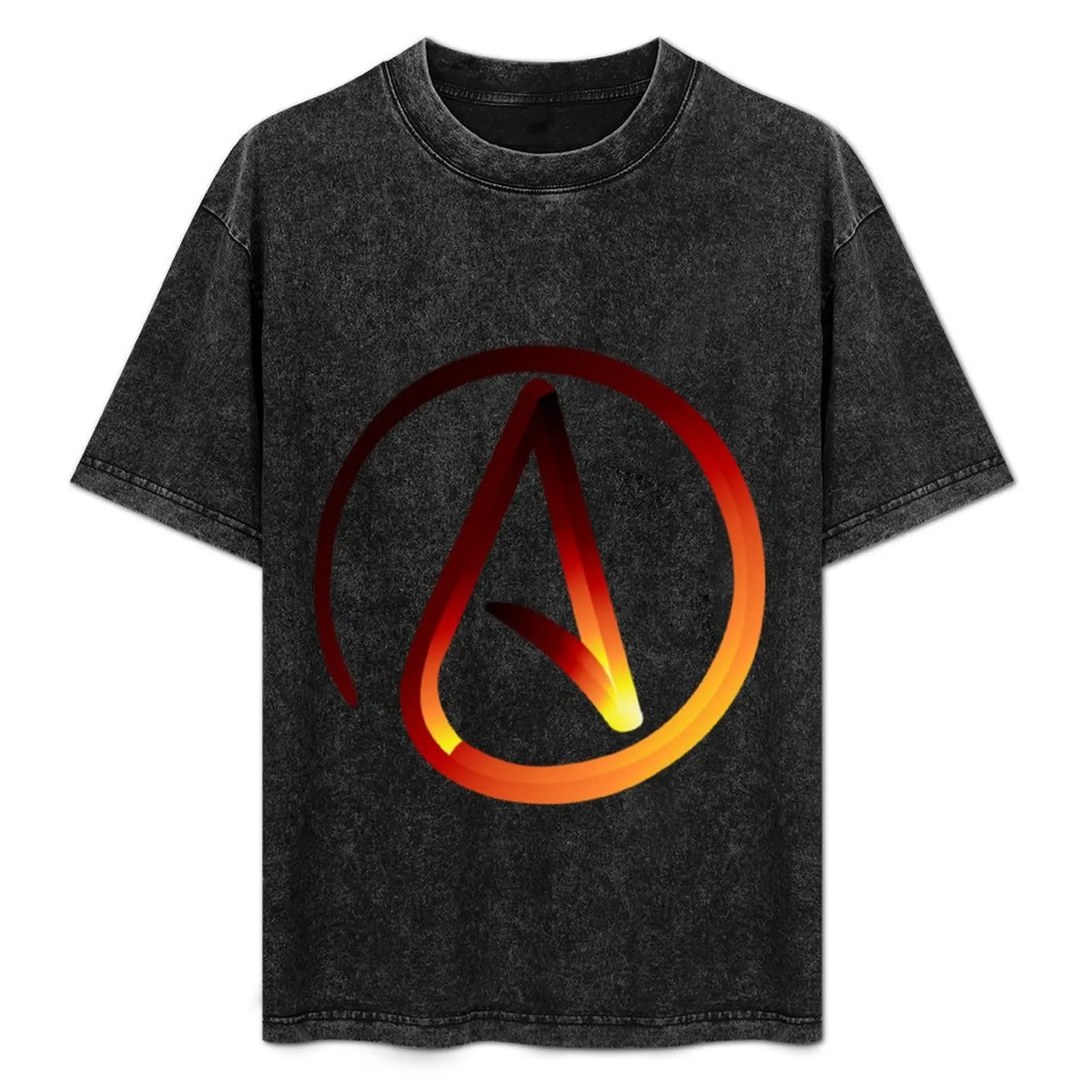 Red Hot Atheist Symbol T-Shirt summer tops shirts graphic tee oversized graphic tee vintage graphic tee black t-shirts for men