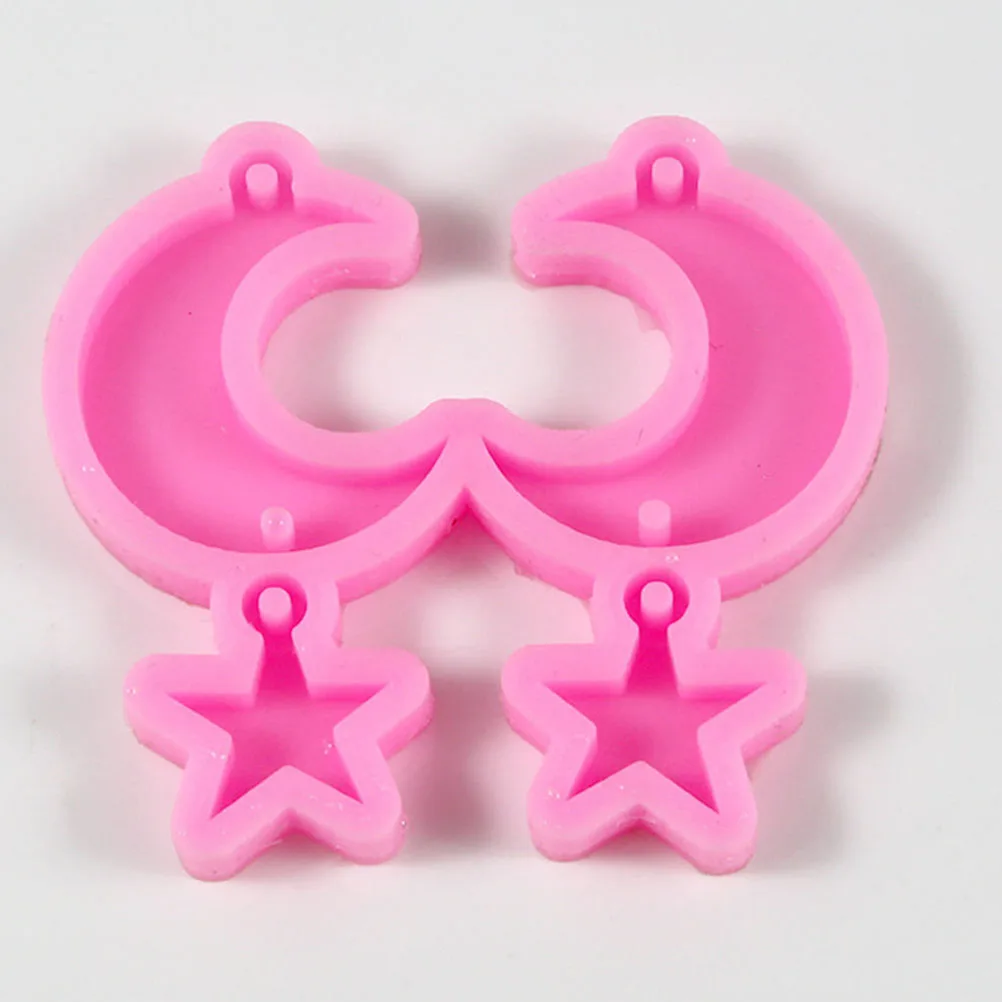 

6 Silicone Molds DIY Earrings Making Moon Jewelry Accessories Crystal Epoxy Resin Earring Gifts for Birthday Craft