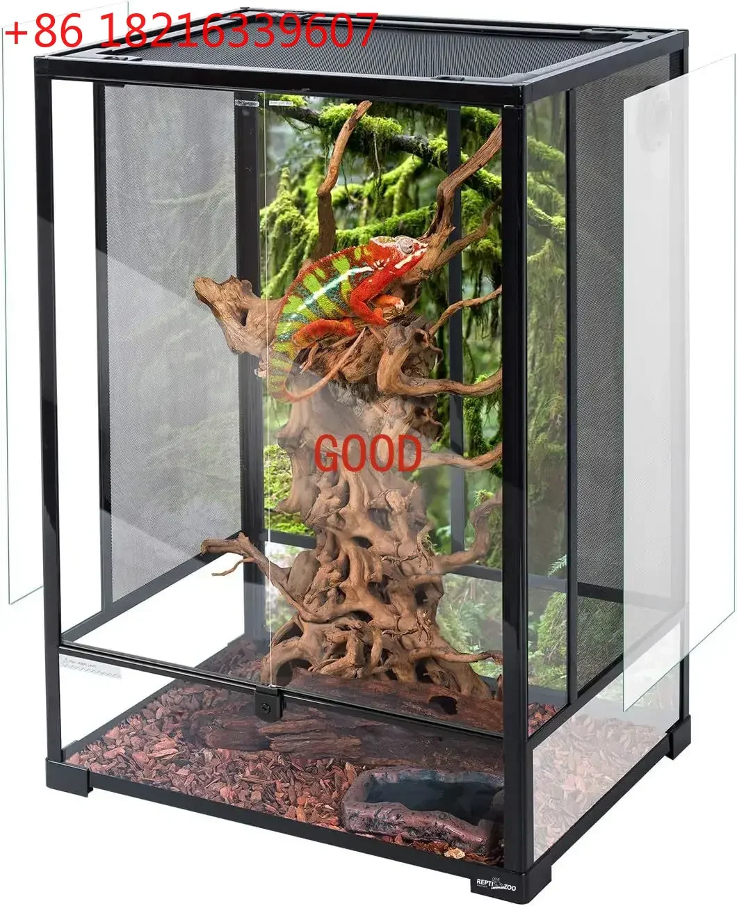 

Террариум TAO REPTI ZOO 67 галлонов, 61x46x91 см, высокий, стеклянный, для рептилий, с двойной распашной дверцей и вентиляционной сеткой, имитация тропического леса