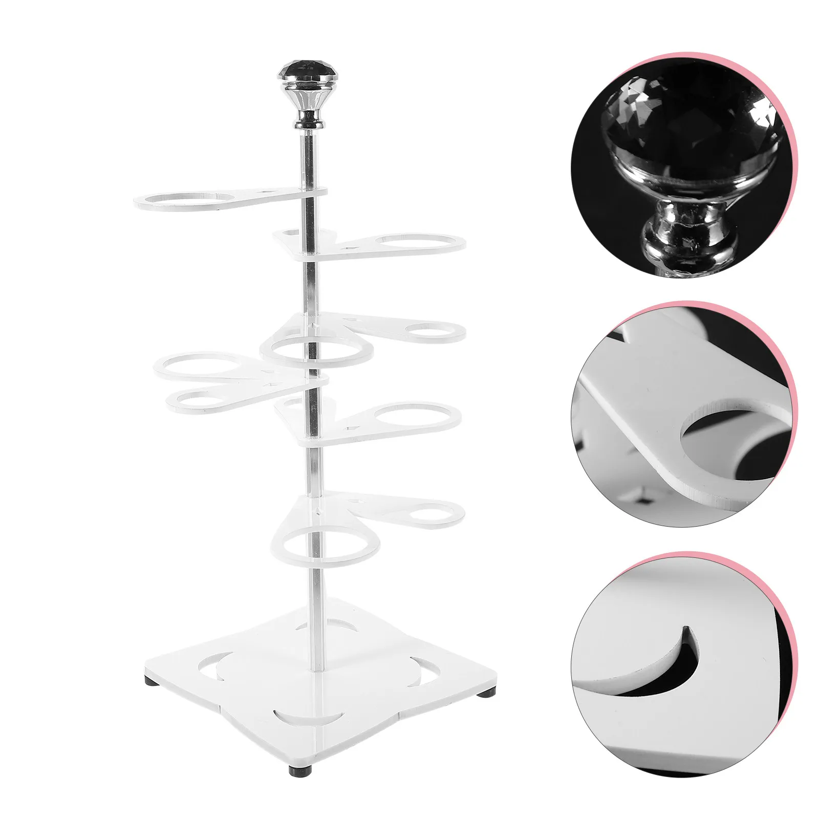 Acrylic Ice Cream Cone Display Stand Holder for Dessert Sushi Roll Popcorn Snack Party Wedding Baby Shower Picnic Camping 6