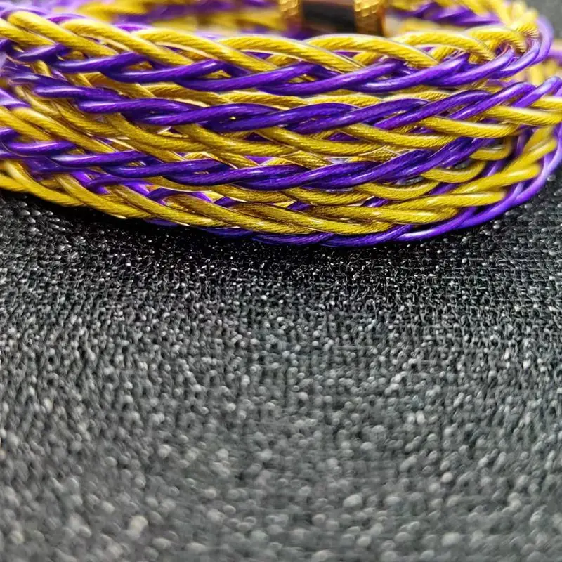 

XINHS HS14 8-core purple silver foil wire gold-plated upgrade cable