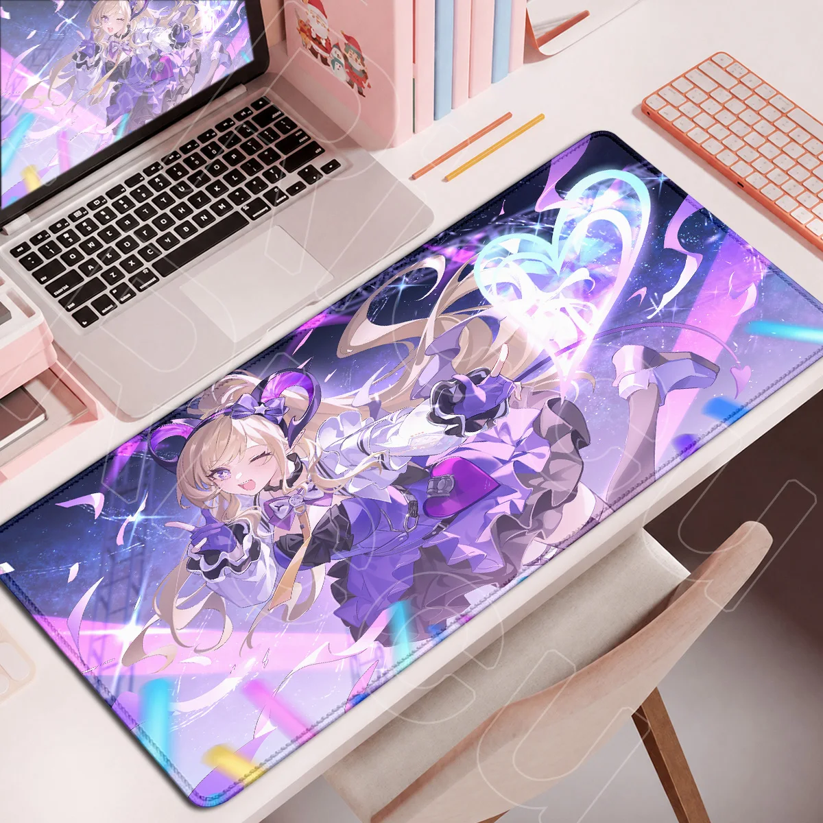 Arknights Endfield Gaming-Mauspad mit Kawaii-Mädchen-Motiv, Liino Tischunterlage, Große Notebook-Tastaturmatte, Büroschrank-Teppich – Detail 16
