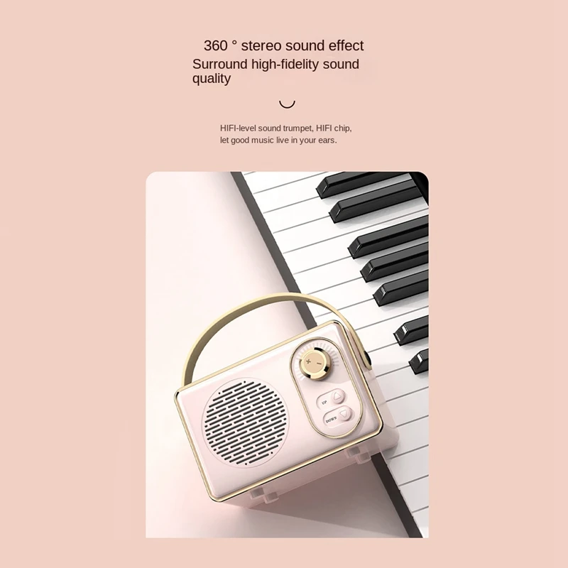 1 Piece Classical Retro Music Player Sound Stereo Portable Mini Travel Music Player Purple