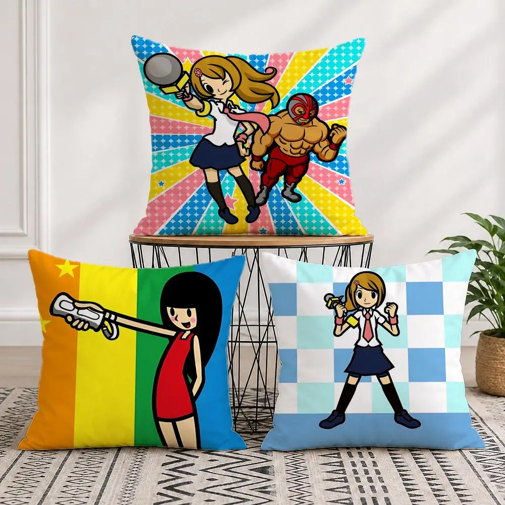 game Rhythm Heaven Cushion Cover Pillow Cover Nordic Minimalist Throw DoubleSided Print Cushion Case for Sofa Bedroom Decor
