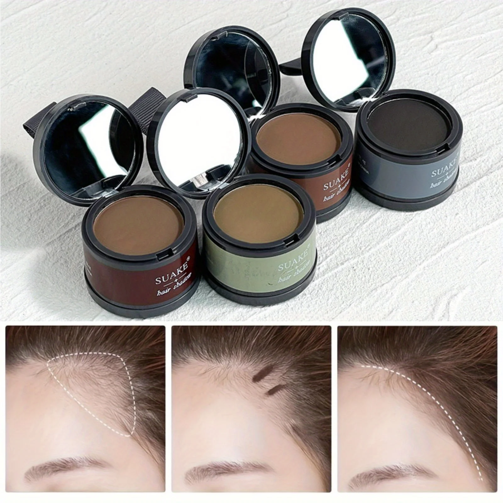 Instant Hairline Enhancer Powder - Quick Conceal & Root Touch-Up For A Natural Look, All Skin Tones