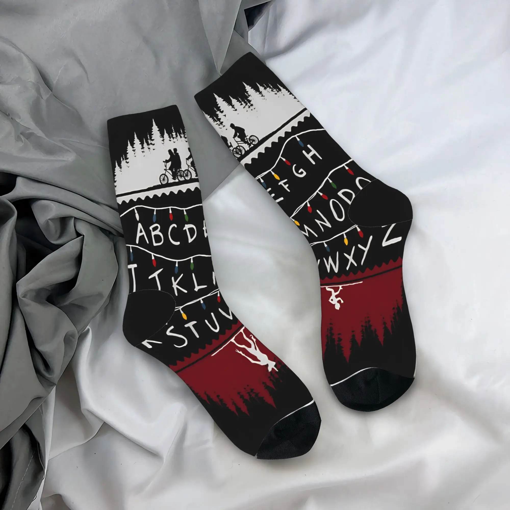 

Unisex Men Socks Christmas Things lights Stockings Autumn Funny Medium Soft Socks Pattern Climbing Anti Bacterial Socks