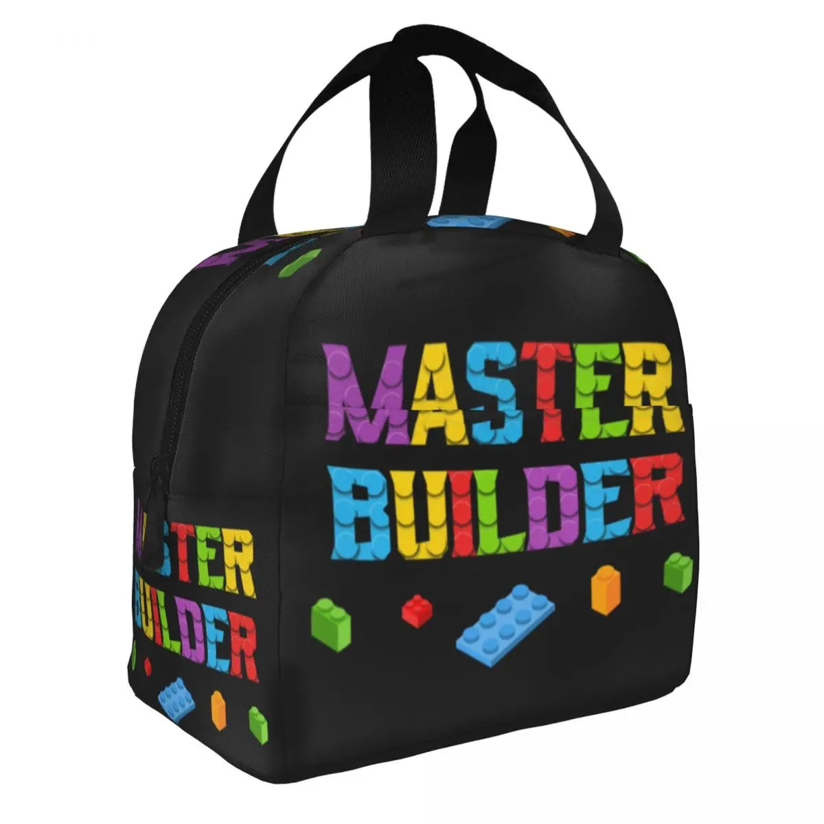 Custom Kids Cool Master Builder Block Building Insulated Lunch Bag for Women Resuable Thermal Cooler Bento Box Picnic Travel