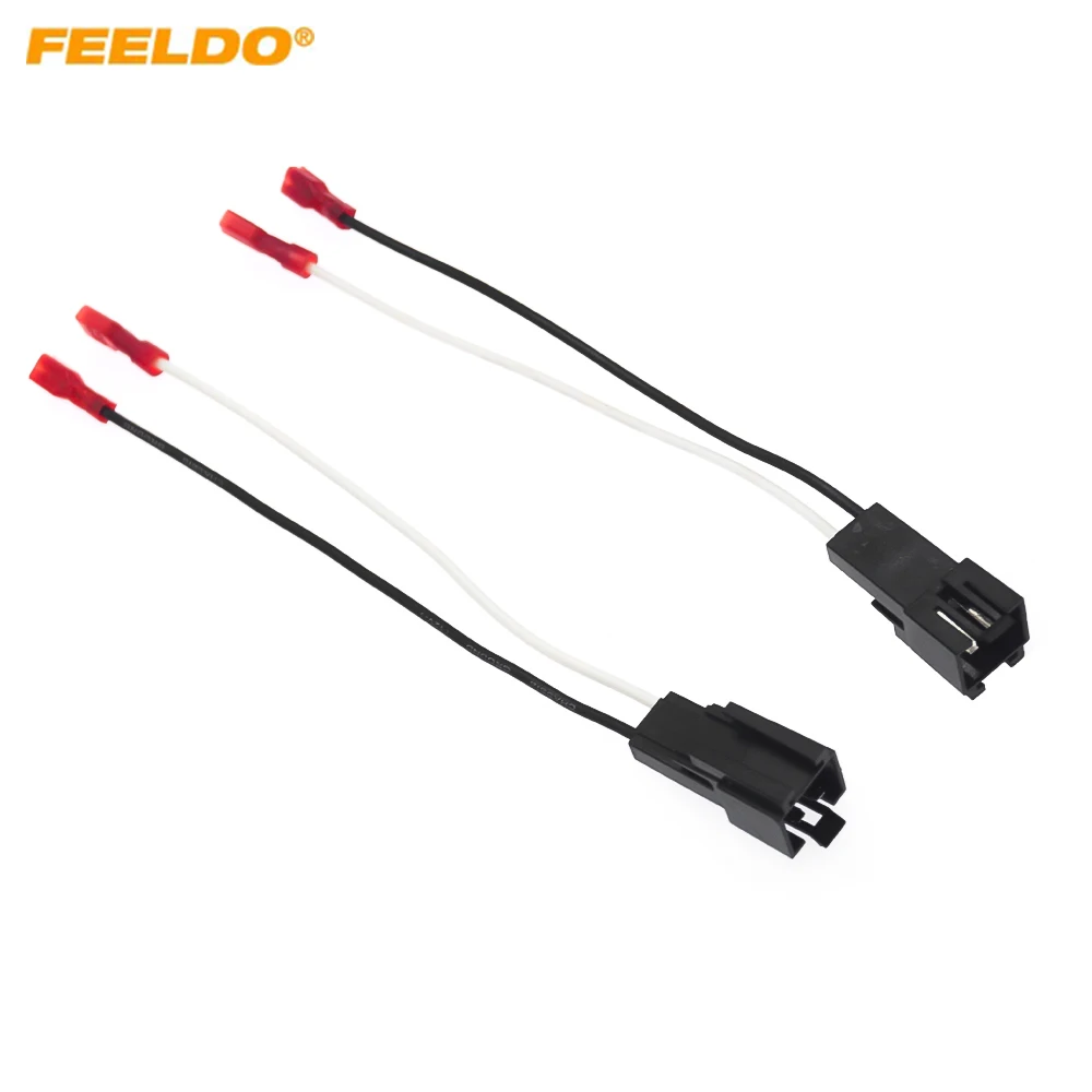 

FEELDO Car 2Pin Stereo Speaker Wire Harness Adaptors For Chrysler Auto Speaker Replacement Connection Wiring Plug Cables