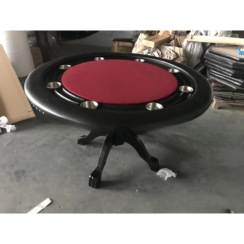 130 Cm Wooden Round Texas Hold'em Table, Color Pattern