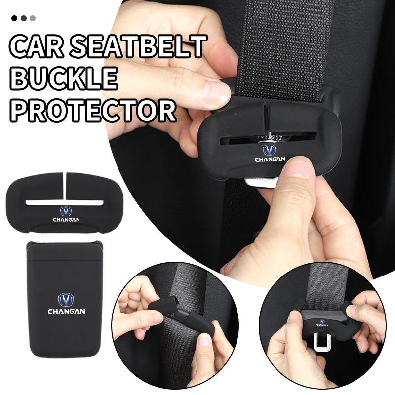

Car Seat Belt Buckle Cover Silicone Belt Protector Case Clip Accessories For Changan CS75 CS35 CS15 CS95 RAETON CX70 CS55 EADO