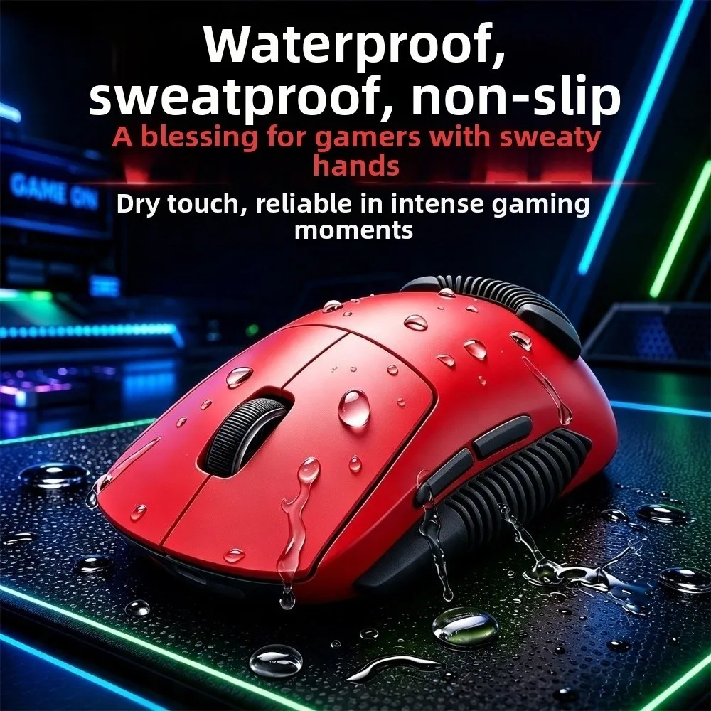 3pcs/Set Silicone Mouse Grip Tape 3D Wave Texture Anti Slip Mouse Grip Stickers Self Adhesive for Logitech and Razer