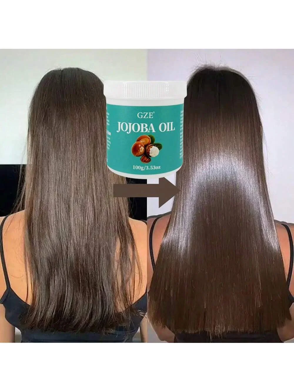GZE Jojoba Oil Strong Hair Deep Moisturizing Repair Split Ends Anti-Breakage For Dry And Damaged Hair