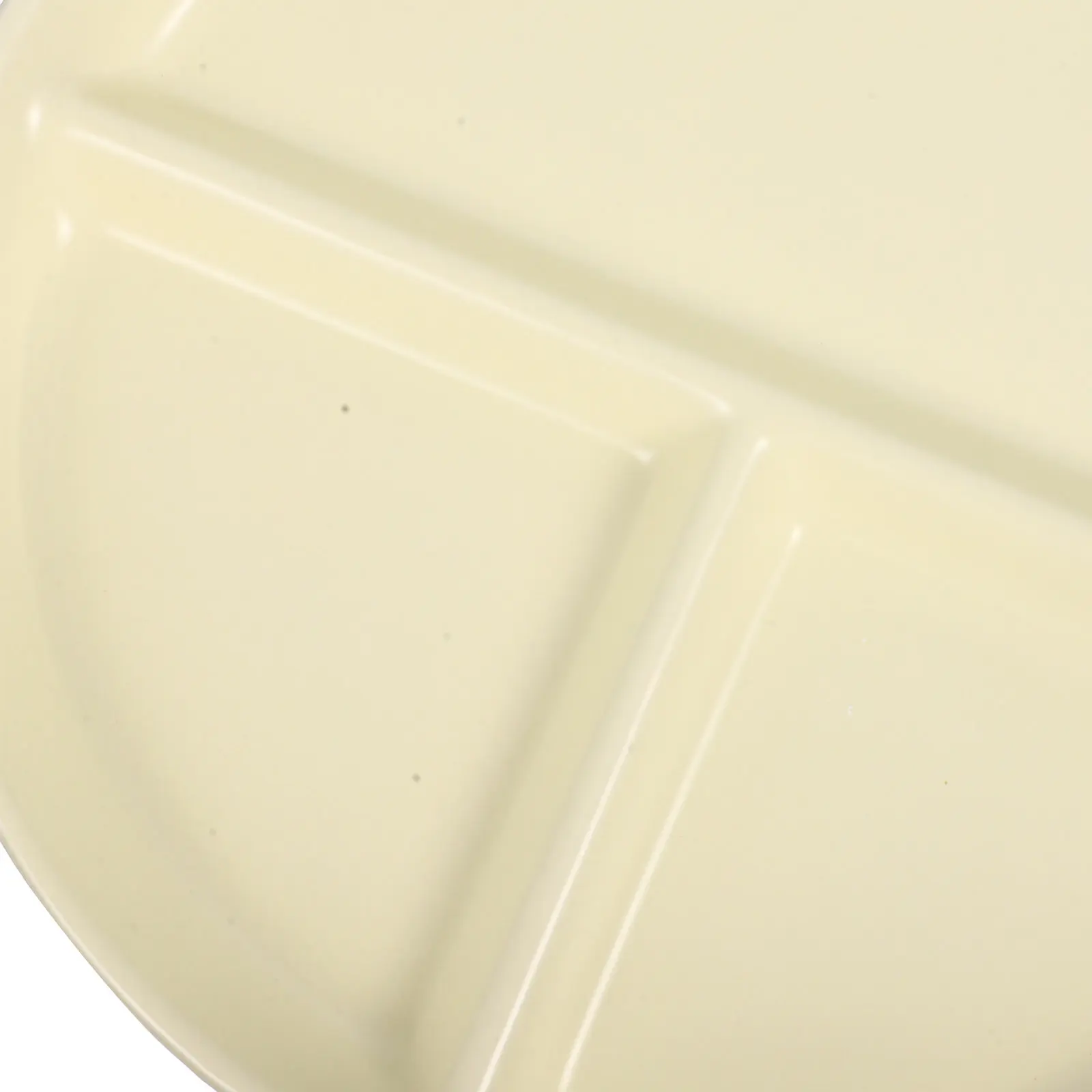 Ceramic Round Plate 3-Section Breakfast Plate Smooth Edge Glossy Porcelain Serving Dish for Steak Fruit Home Decor