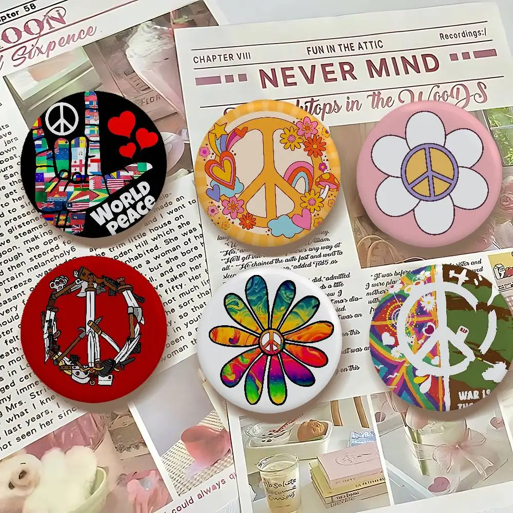 Vintage Friedenszeichen Anti-Krieg Runde exquisite Abzeichen Broschen kreative Pins für Kleidung Hut Rucksack Geschenk Zubehör