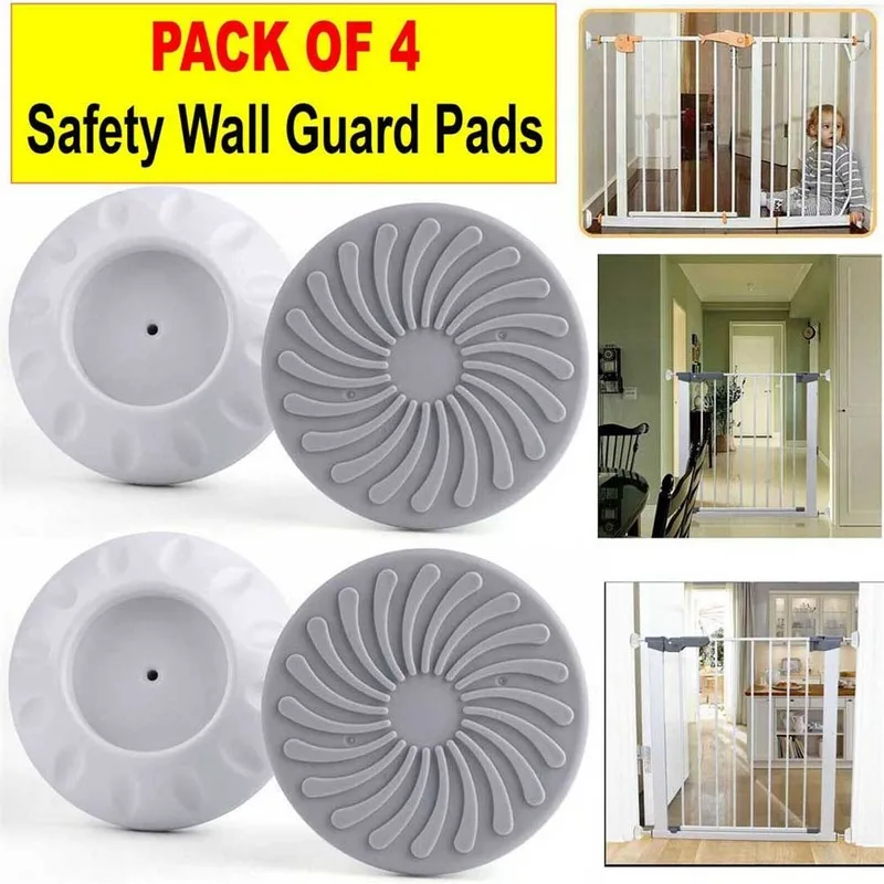 

4Pcs Baby Pet Safety Door Stair Gates Wall Mount Cups Bumpers Guard Protectors Safety Gates Bumpers,Baby Safety Door Bumpers