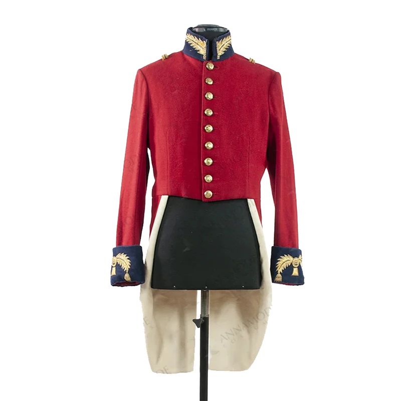 

Custom Made George Washington Costume Colonial Military Red Jacket 18th Century Men's Regency Outfit Retro Tuxedo Tailcoat