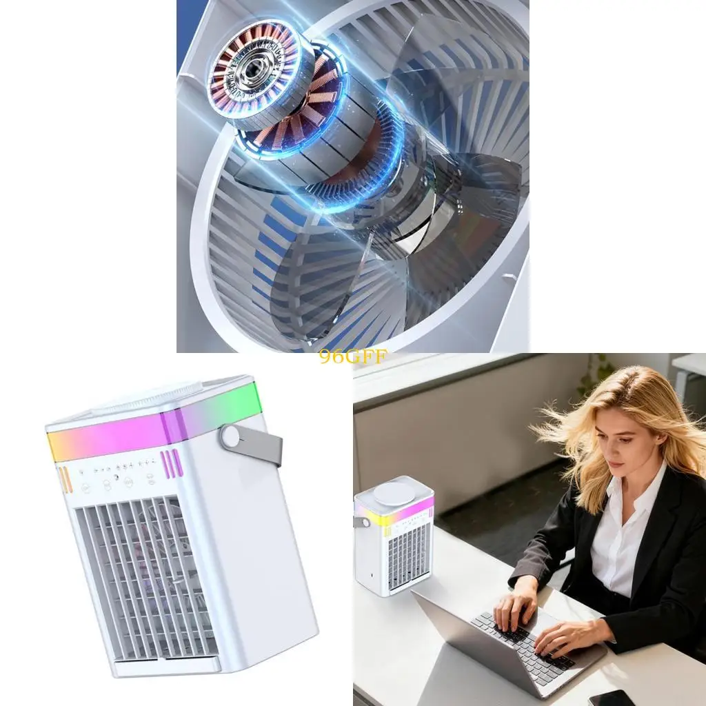

96GF Fast Cooling Fan Safe Energy Saving Misting Fan Plastic Texture for Indoor