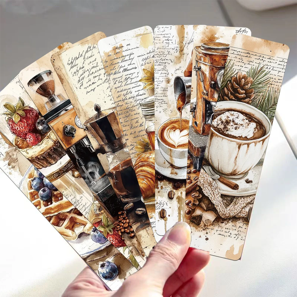 30pcs coffee dessert bookmarks decorative student book marking office supplies book page labeling DIY message card