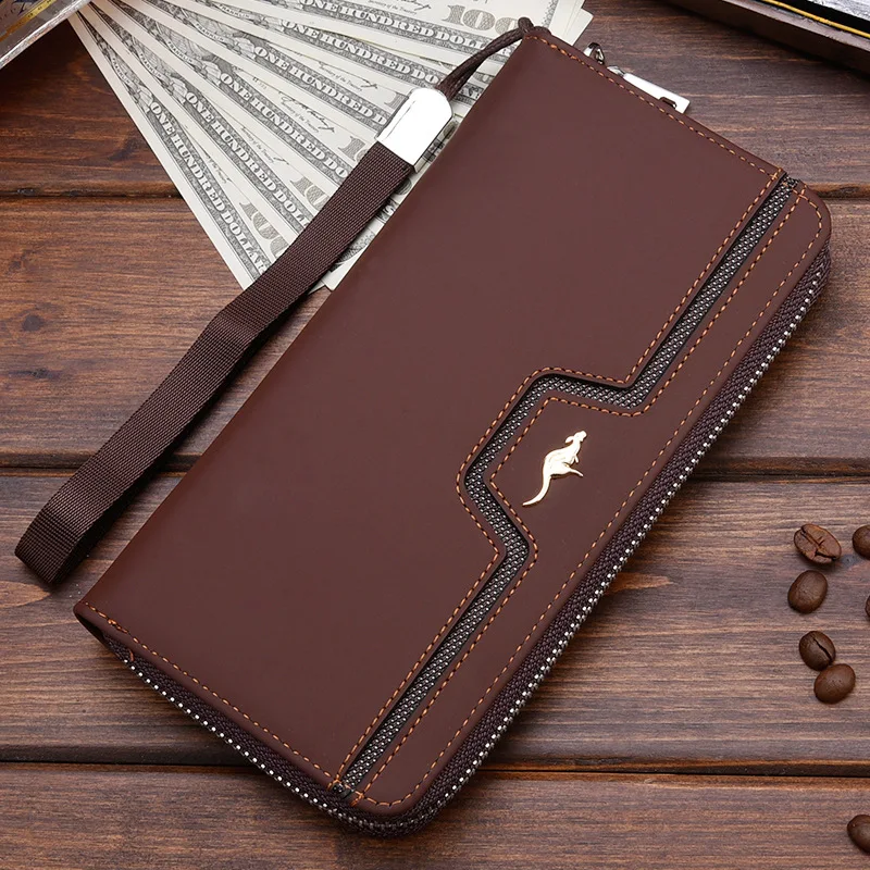 

Men's Wallet Business Long Zipper Porte Monnaie Mobile Phone Bag 2022 Large Capacity Portefeuille Homme Clutch Male Card Holder