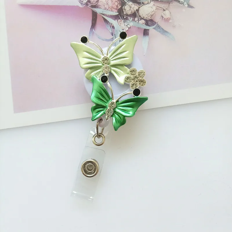 Crocodile Clip Name Tag Fashionable Butterfly Badge Clip Cartoon Badge Clip Colorful Metal Badge Holder For Event Office