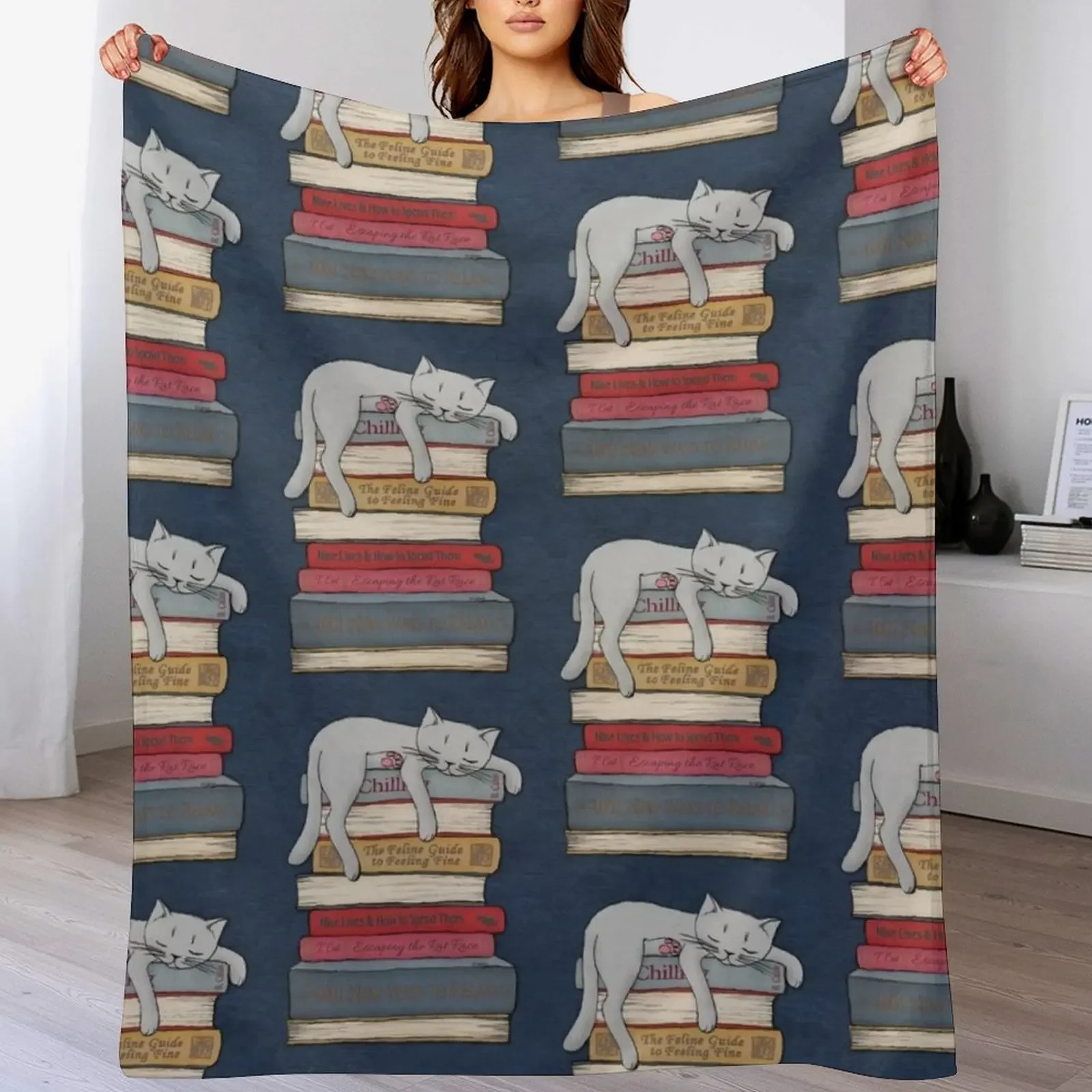 How to Chill Like a Cat Throw Blanket No Pilling Soft Warm Blanket for Bed