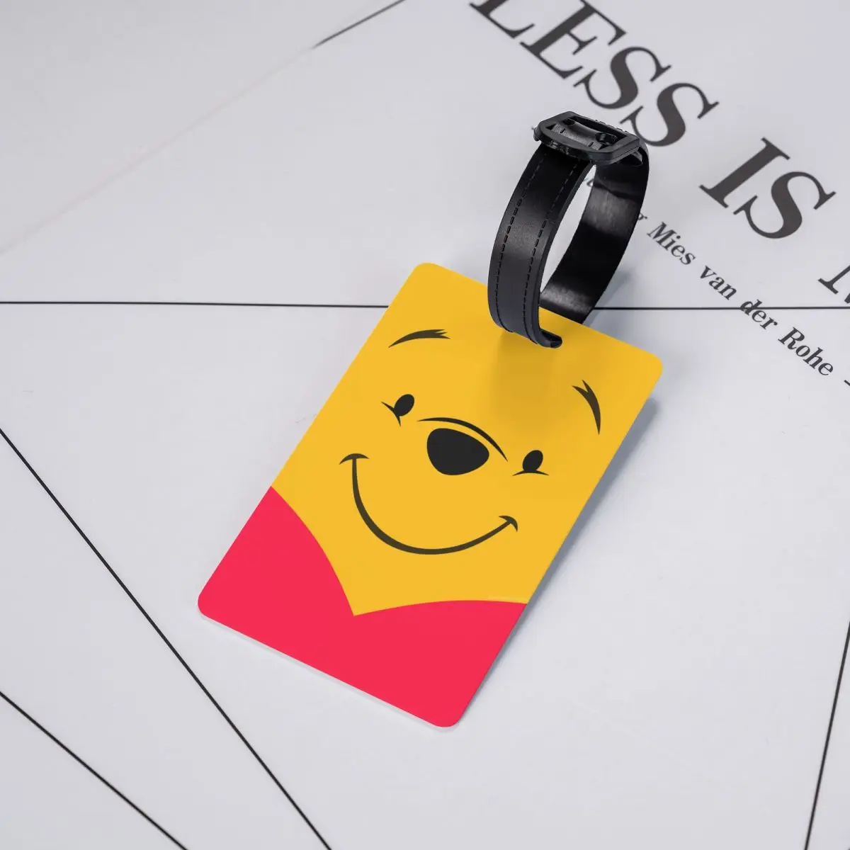 Custom Cartoon Bear Winnie The Pooh etichetta per bagagli per valigie etichette per bagagli divertenti copertina per la Privacy carta d'identità con nome