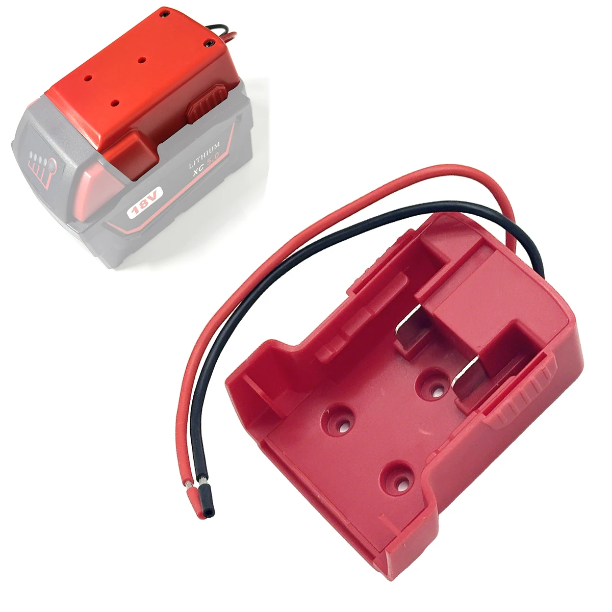 For Milwaukee 18V Li-ion Battery Adapters Dock Power DIY Battery Converter Connector 12AWG Home Power Tools Parts Replacement