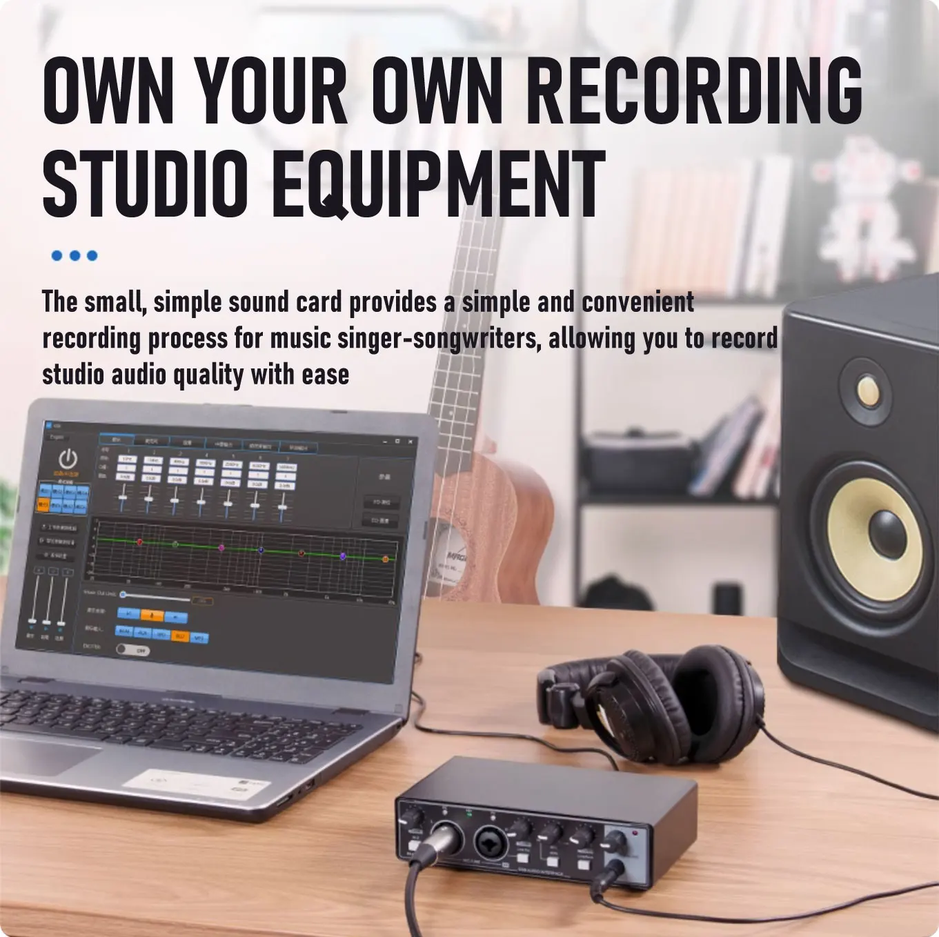 بطاقة صوت احترافية M22، وميكروفون استوديو، وواجهة صوت XLR، والكمبيوتر الصوتي، والبودكاست المباشر، والألعاب والغناء