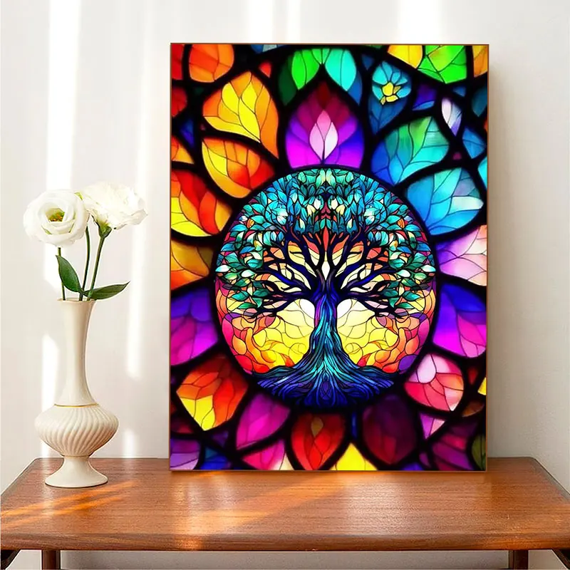 

5D Diy Mosaic Cross Embroidery Scenery Suitable For Adult Handmade Art Acrylic Suitable For Home Art Wall Decoration Style L