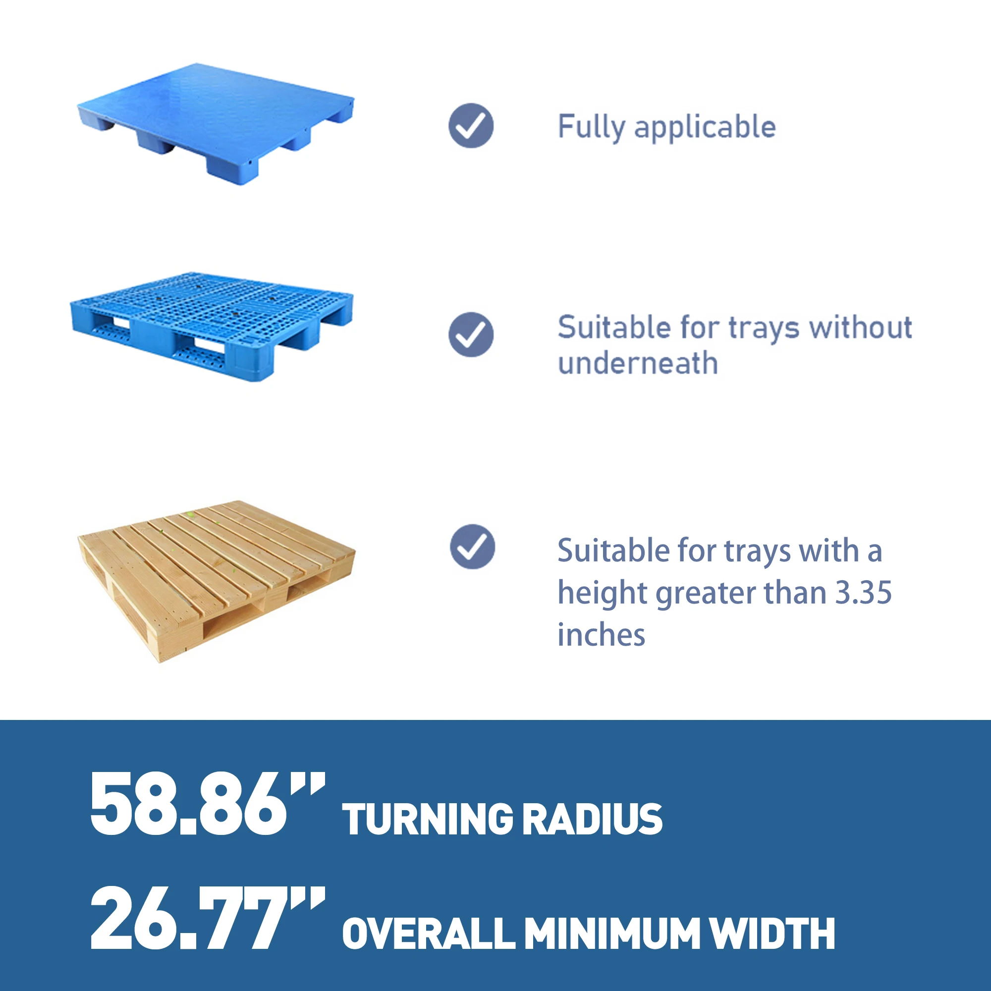 Wózek paletowy elektryczny o udźwigu 2000 kg, widełki 122x68 cm do transportu materiałów, odpowiedni do magazynów i supermarketów.
