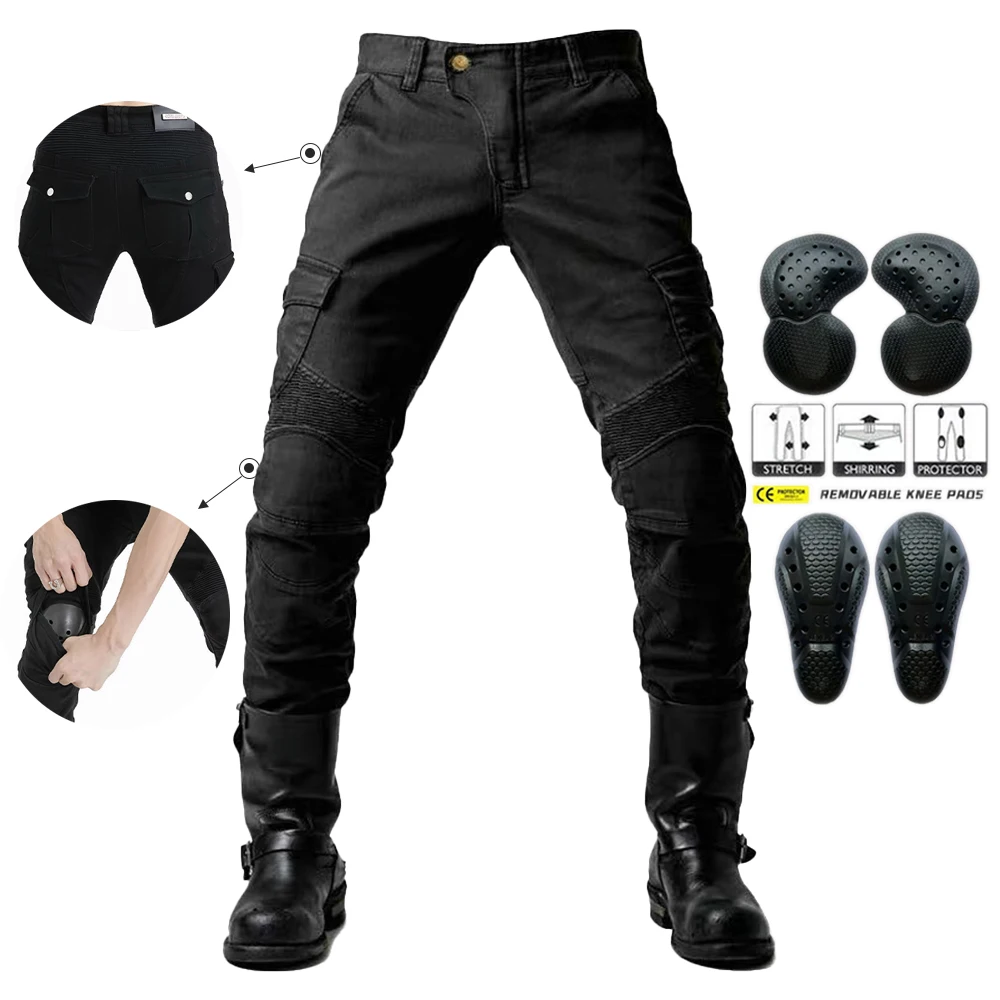 

Новинка 2025 года, мотоциклетные синие брюки для верховой езды, мото-джинсы для мужчин и женщин, гонки для мотокросса с защитными накладками на бедрах, брюки против падения