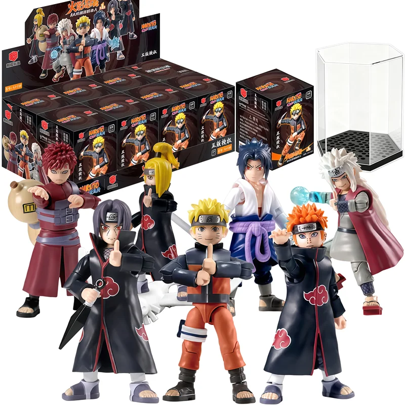 Naruto acción Uzumaki Naruto Uchiha Sasuke Uchiha Itachi Gaara Deidara figura de Anime juguetes de bloques de construcción niños regalos de navidad