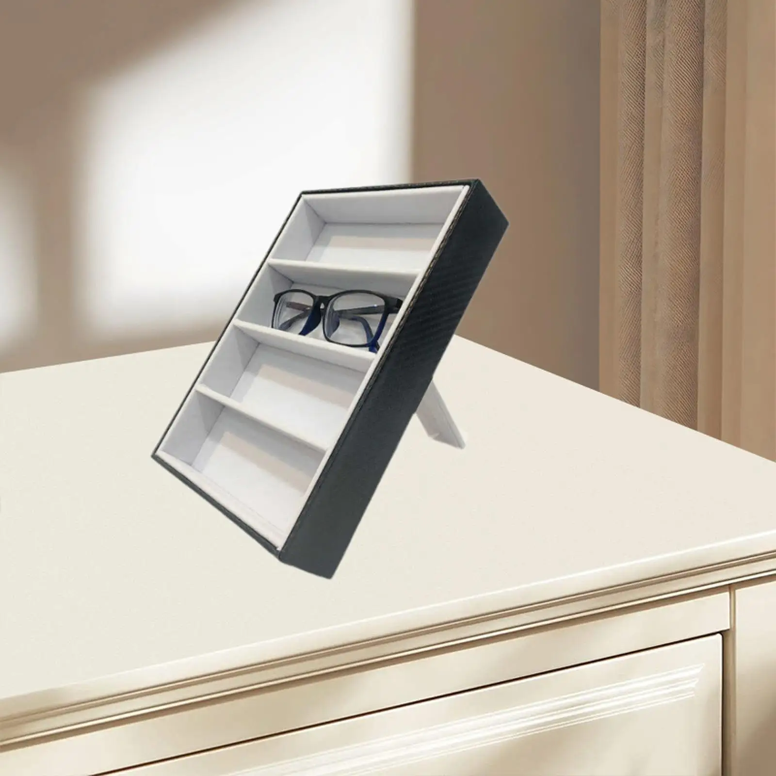 

Eyeglasses Display Case Fit Multiple Pairs Jewelry Watch Organizer for Shop
