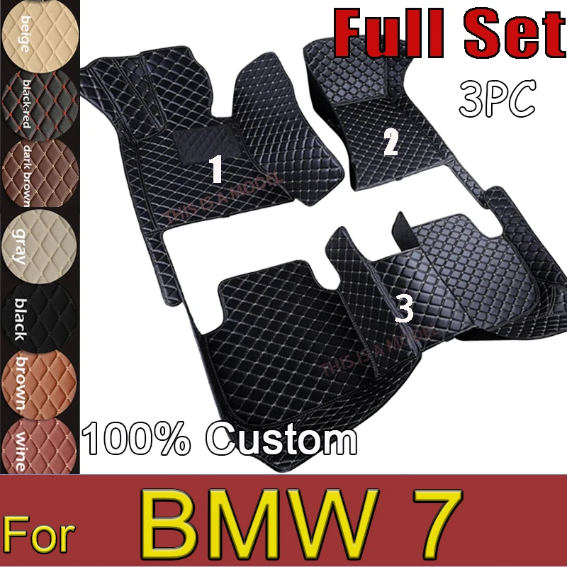 

Car Floor Mats For BMW 7 Series E65 2001~2008 Anti-dirt Leather Mat Carpets Rugs Protective Pad Car Accessories Interior Parts