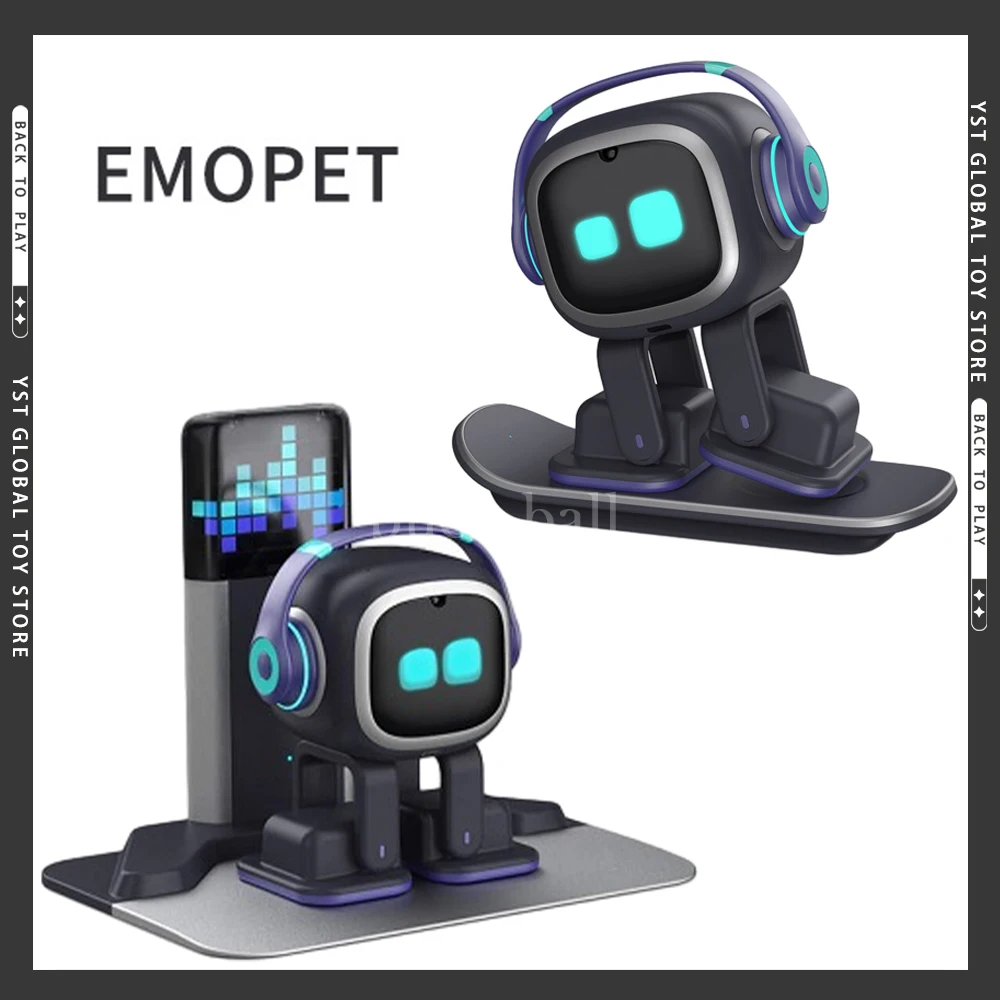 Emo Desktop Robot para Crianças, Inteligente AI Voice Robot, Brinquedos Eletrônicos, Brinquedos de PVC, Presentes de Natal, Robô para o Natal