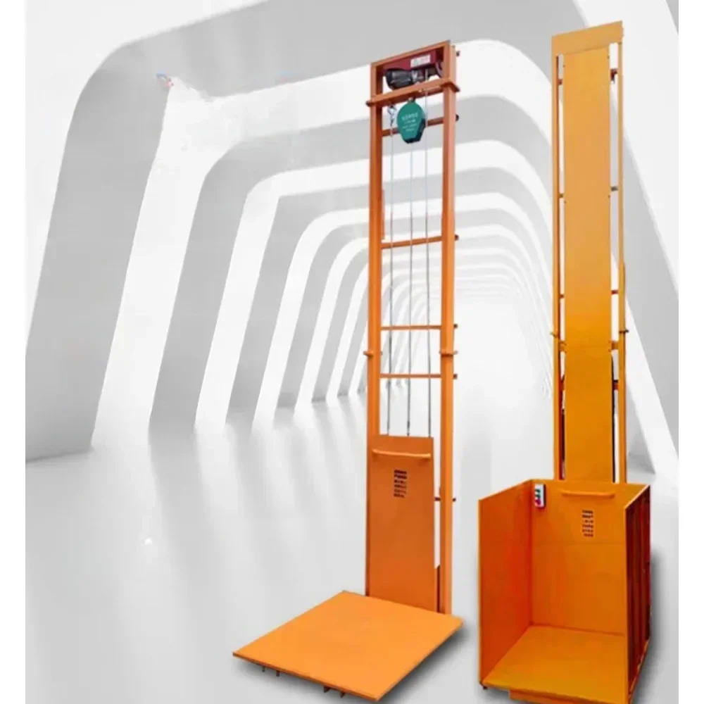 Electric household lift cargo elevator hydraulic platform lift simple small hoist