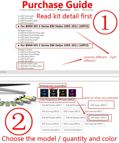 10 best sales एलईडी बीएमडब्ल्यू ई60 - №9