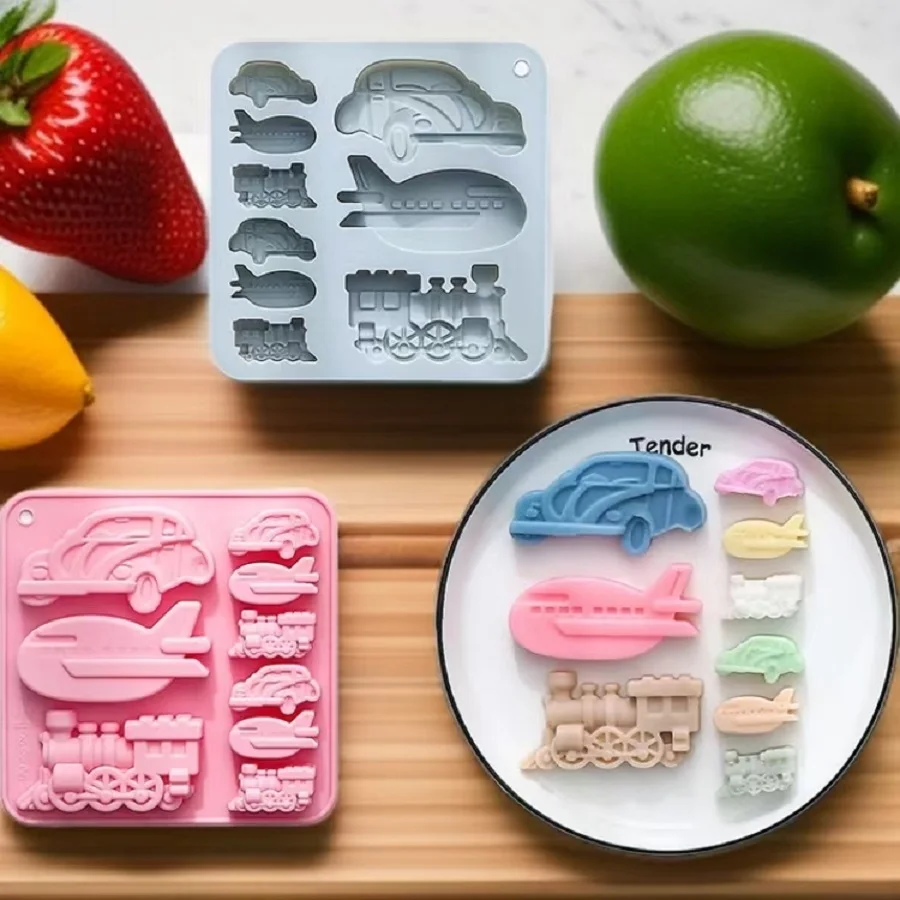 Vehicle Silicone Molds Plane Train Fondant Cake Chocolate Muold Car Fudge Epoxy Resin Mold Cake Decorating Tools High Quality