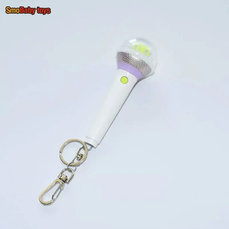In stock Kpop Mini IU Lightstick Keychains Electronic Light Stick Bag Pendant Keyrings for Fans Girls Gifts