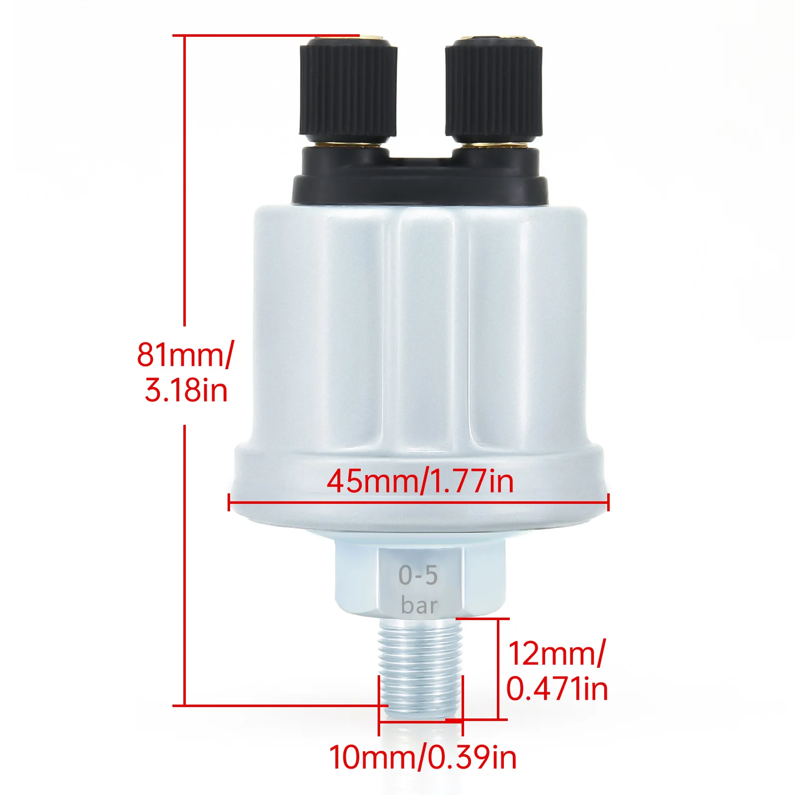 Uniwersalny czujnik ciśnienia oleju VDO 0-5Bar 0-10Bar 1/8NPT Część do generatora Wtyczka 10mm Alarmowy czujnik ciśnienia oleju