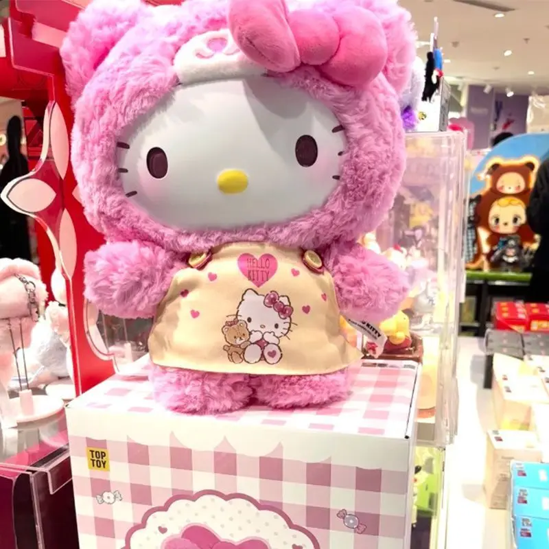 

Genuine TOPTOY Hello Kitty caramel pajama plush doll, heart-shaped pajamas, 38cm tall, made of AB
